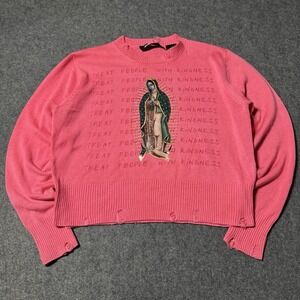 Desigual Womens Guadalupe Jumper Distressed Womens Size S Rhinstones Y2K Retro